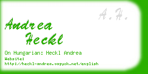 andrea heckl business card